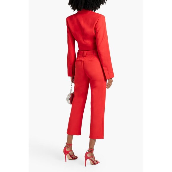 A.L.C. Foster Pants Red Straight Leg Cropped Trousers High Rise SZ 14 NEW $495 - Picture 2 of 10